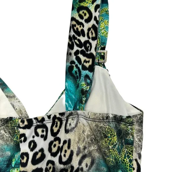 LaBelle Multi Print Fit and Flare Dress (M) - Picture 8 of 11